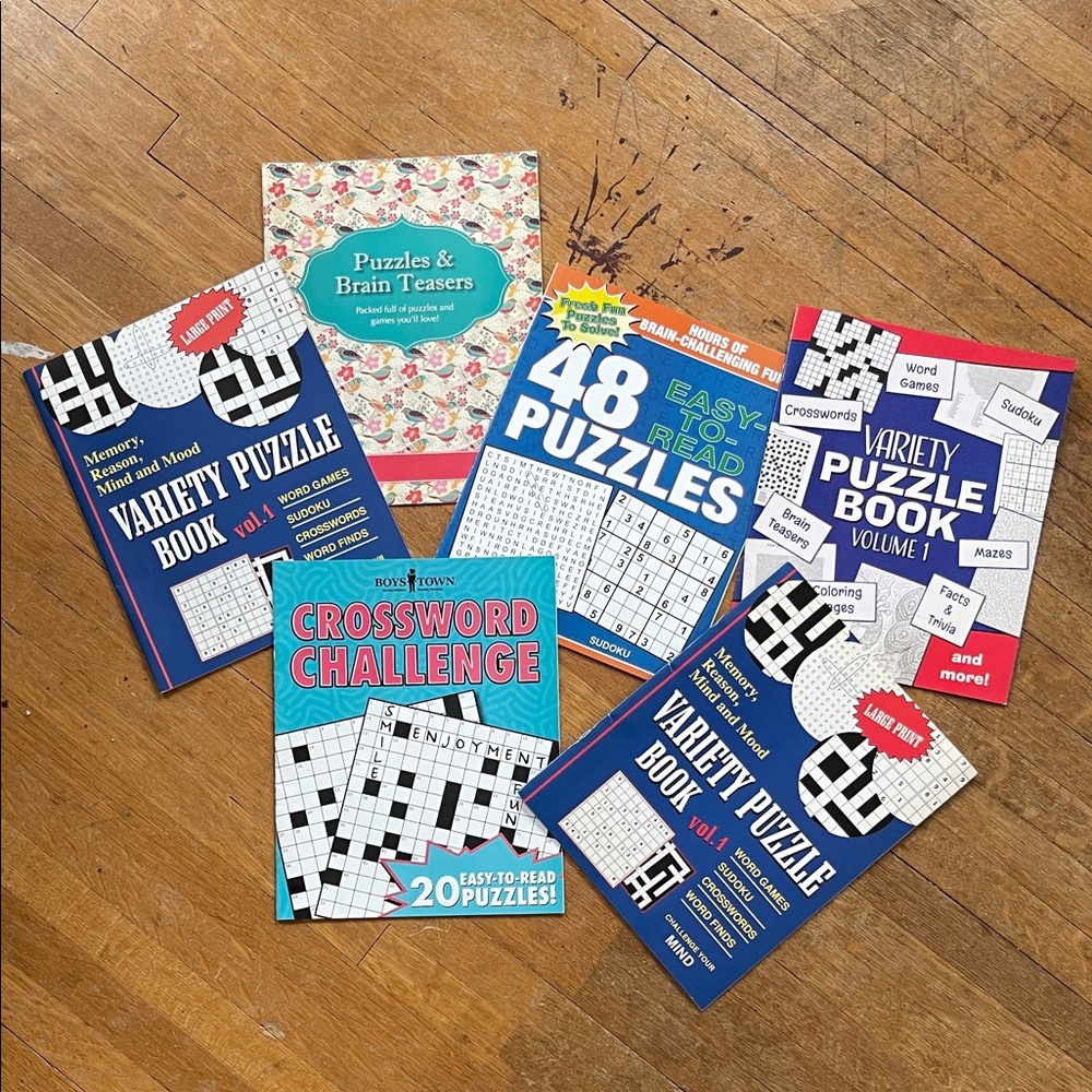 Variety Puzzle Book Set - Blue, Red, Yellow Covers
